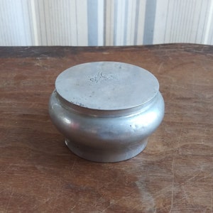 Antique Vivaudou Cold Cream Jar Silver Metal Jar Maid'Or Cold Cream Jar 1915 - 1930's Vanity Vintage Cosmetics Fashion Dresser Jar French