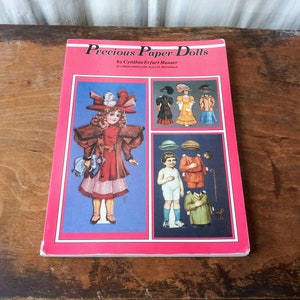 Vintage Book Precious Paper Dolls by Cynthia Erfurt Musser 1985 Hobby House Press 80&#39;s Paper Doll Collecting Reference Guide Collector