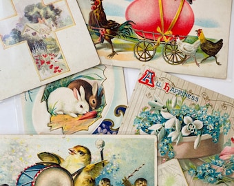 Antique Embossed Easter Postcard, Collectible Vintage Card (1910s)