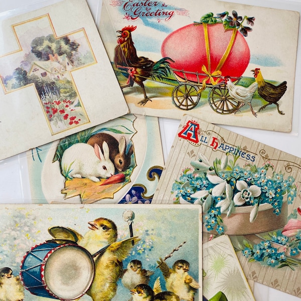 Antique Easter Postcards Sold Individually Embossed Vintage Easter Postcards Postcard Collectors Rare Postcards