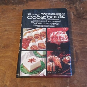 Vintage Cookbook Busy Woman&#39;s Cookbook 1971 Farm Journal Recipes Timesaving Country Cookbook 60&#39;s 70&#39;s Kitchen Recipe Book