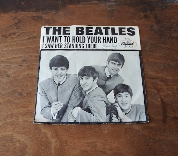 Vintage Beatles 45 Record: I Want to Hold Your Hand, 1964 Capitol