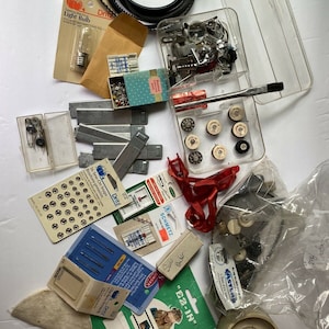 Sewing Machine and Notions Mixed Lot Needles Spools Parts Hooks | Lot Sewing Machine Parts Supplies