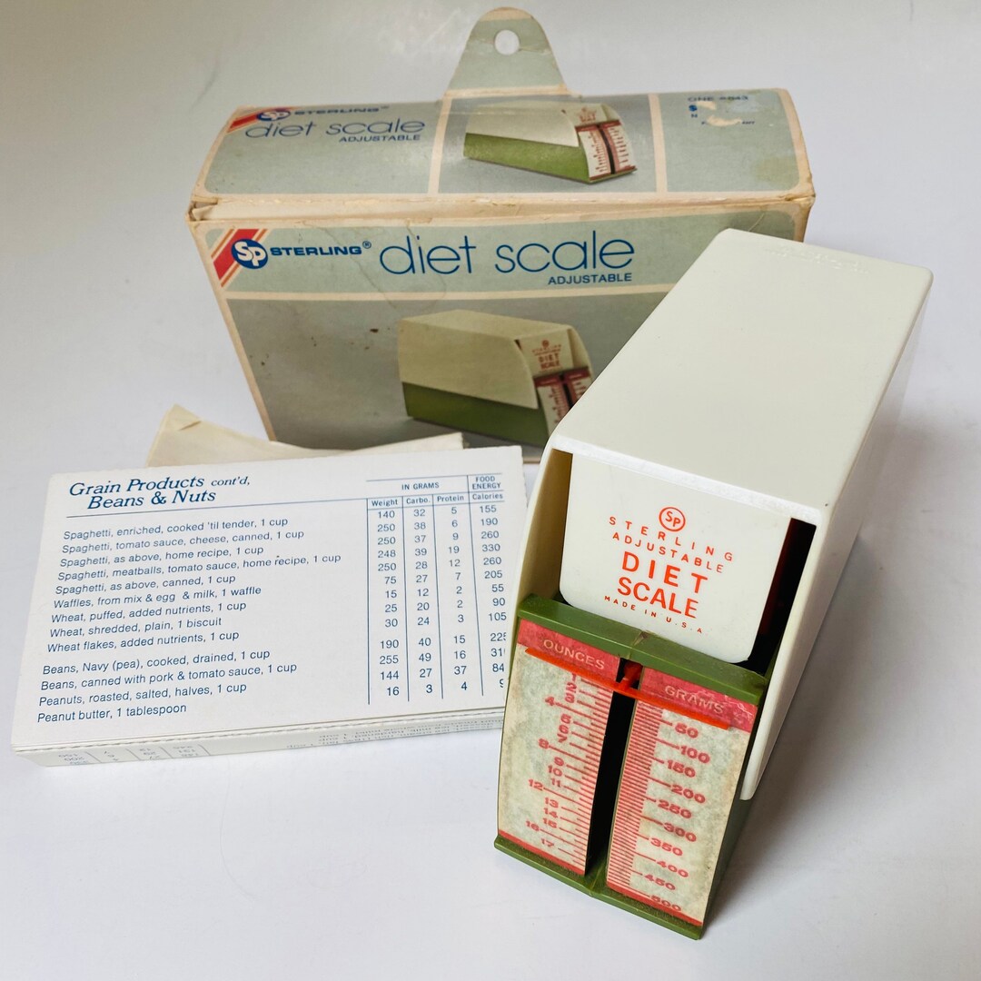 Food and Drink Diet Scale Kit, Vintage With Calorie Counter Booklet 