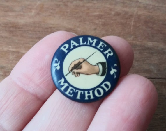 Antique Badge Palmer Method Handwriting Advertisi… - image 2