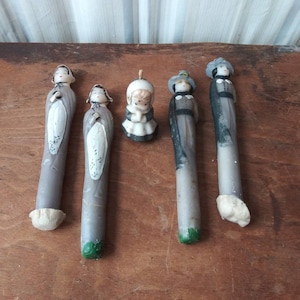 Vintage Thanksgiving Candle Choose from Pilgrim Girl Shorty Pilgrim Man or Woman Taper 50&#39;s 60&#39;s Mid Century Thanksgiving Decor Centerpiece
