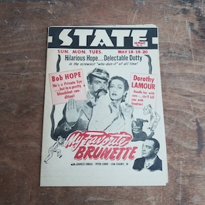 Vintage 1947 Bob Hope Movie Handbill: My Favorite Brunette