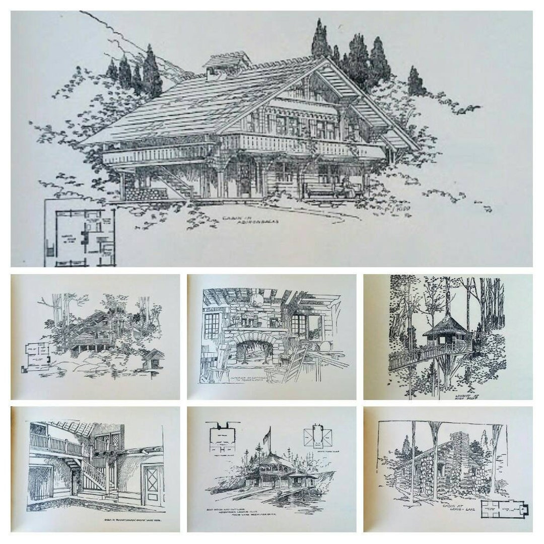 Vintage Book Log Cabins and Cottages How to Build and Furnish Etsy
