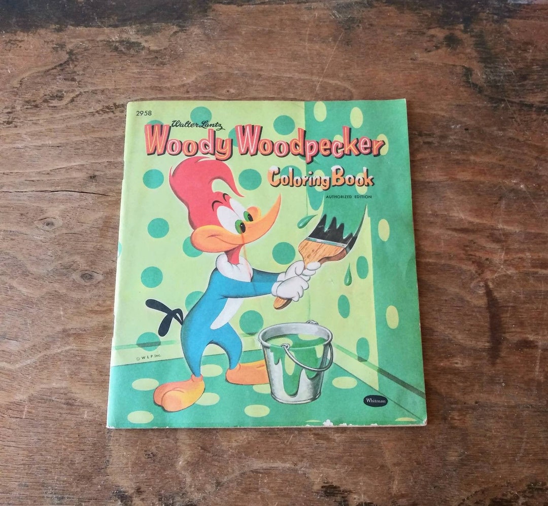 Vintage Coloring Book Walter Lantz Woody Woodpecker 1959 - Etsy