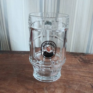 Big Vintage Beer Mug Ratsherrn Premium Pilsner Heavy Glass Beer Stein Hamburg Germany Early 2000&#39;s Travel Souvenir Beer Guy Bar Mug