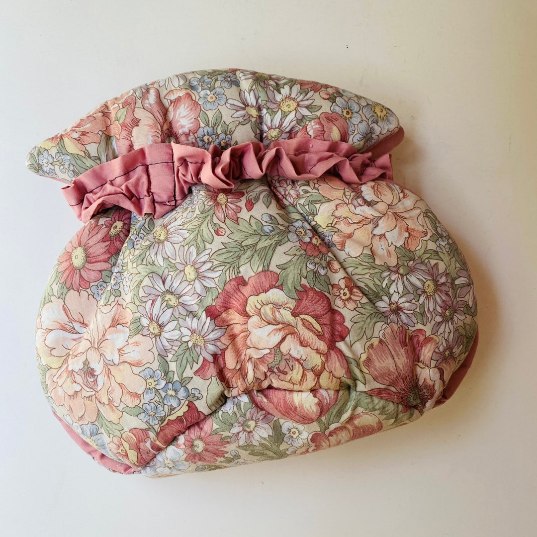 Quilted Tea Cozy Floral and Pink Soft Adjustable Cozy for Pots or