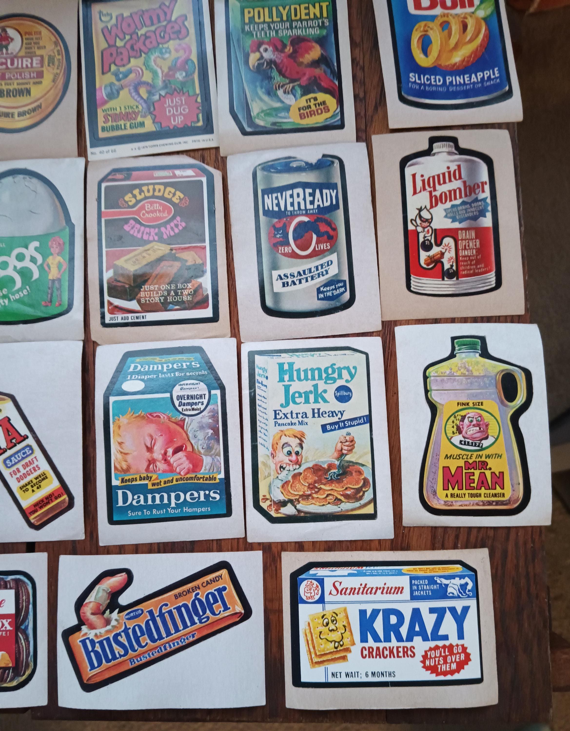 Vintage Topps Wacky Packages Stickers \
