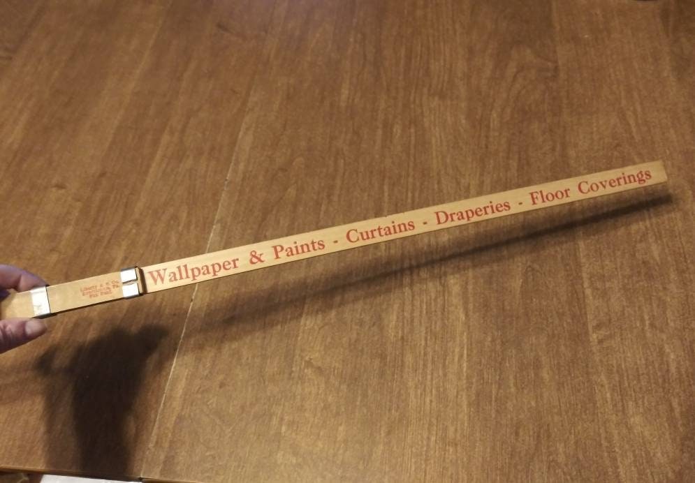 Vintage Four Foot Wood Yard Sticks, Mid Century, 50s 60s, Wooden 4 Feet  Sticks, Inches CM, Vintage Advertising, Rare Unusual Unique 