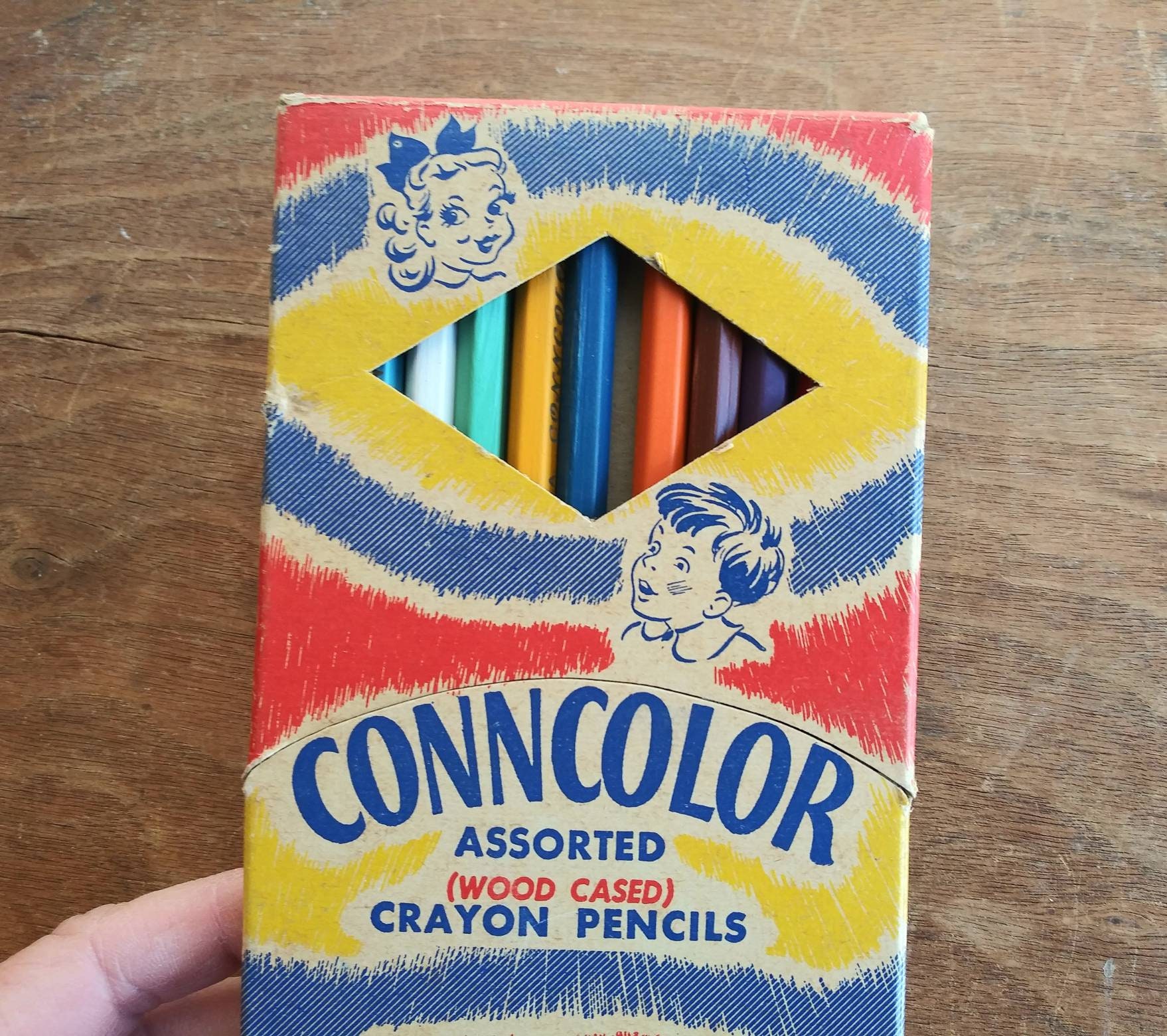 Vintage Jumbo Crayon Candles in 6 Assorted Scents, in Two 1950s