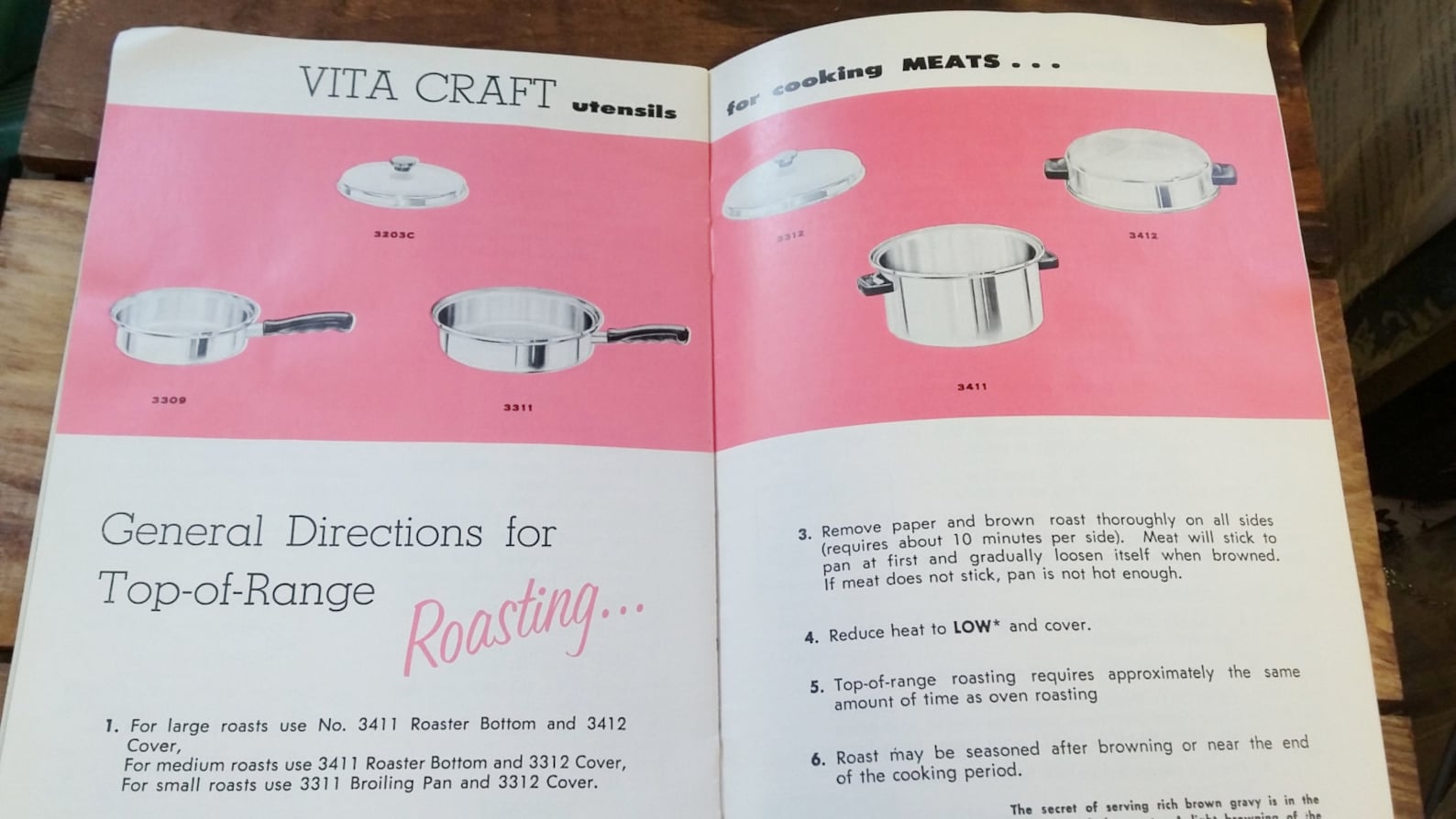Vintage Vita Craft Stainless Steel Cookware Recipe & Etsy