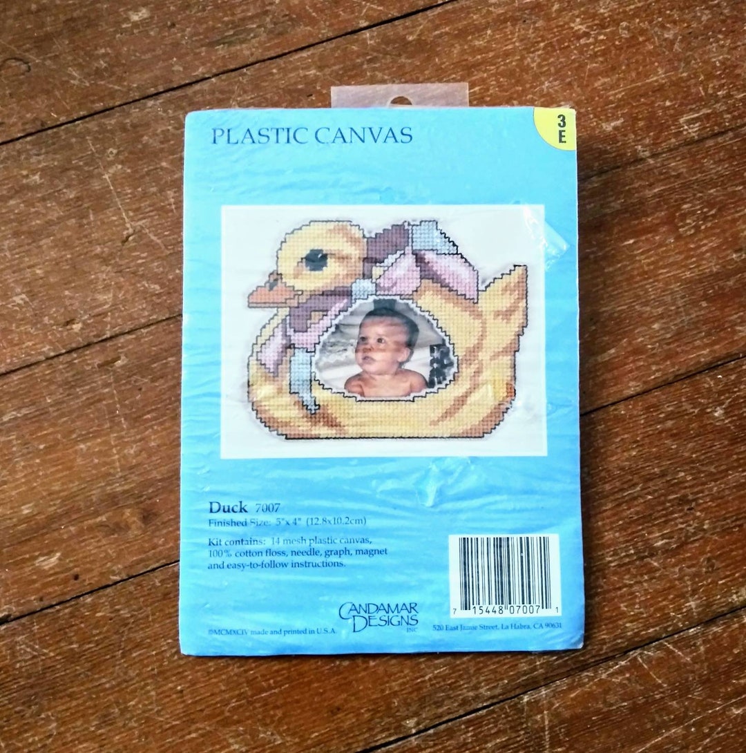 Vintage Baby Duck Photo Frame Kit: Candamar Plastic Canvas Craft - Etsy