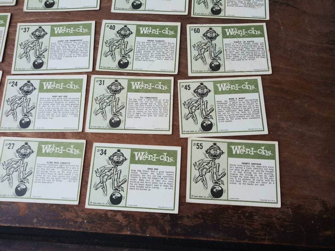 Vintage Weirdohs Trading Cards PICK ONE 1966 Crazy Creepy Etsy