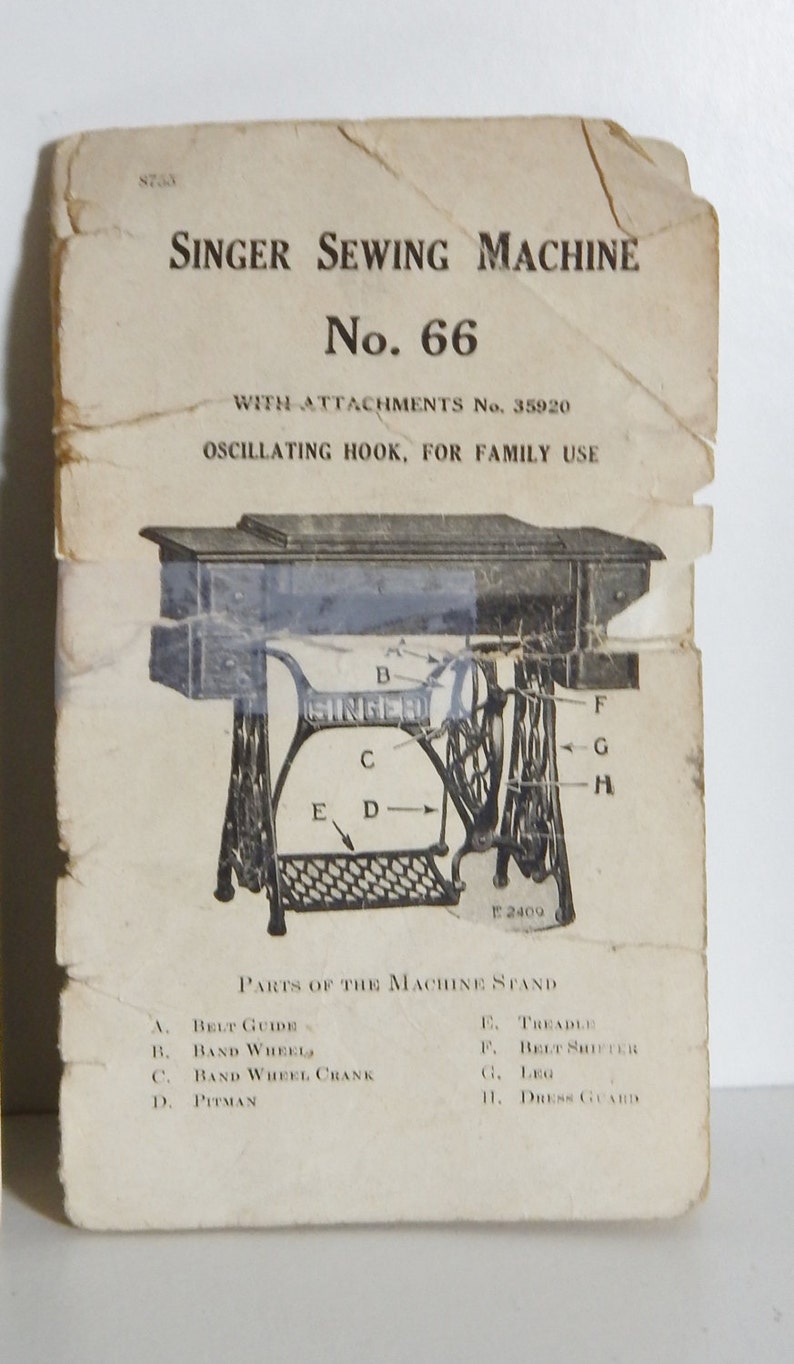 Vintage Singer Sewing Machine Manuals 1941 for No. 15-91 and | Etsy