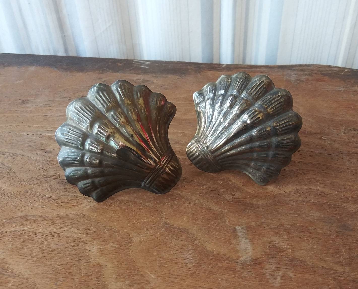 Vintage Napkin Rings Silver Metal Scallop Shells Bundle Stalks of Wheat Peacock Feathers 30s Home Decor Fancy Dining Room