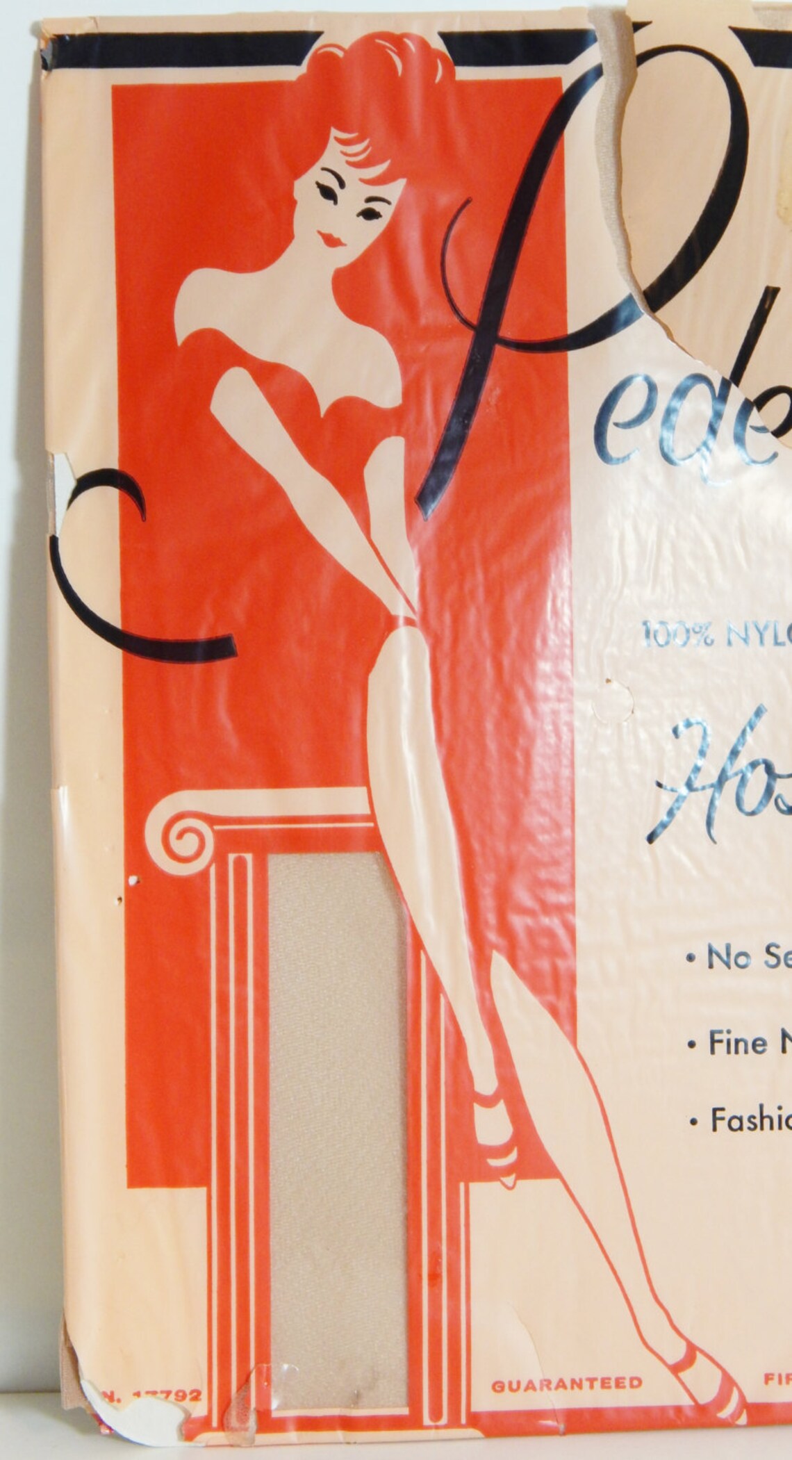 Vintage Nylon Hosiery Pedestal Hosiery No Seam Micro Mesh Etsy