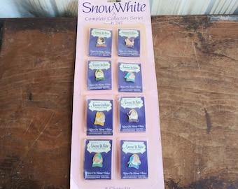 Vintage Disney Pin Collection Blancanieves Una serie completa de coleccionistas Pin Set 90's Disney Coleccionable Blancanieves y los siete enanitos