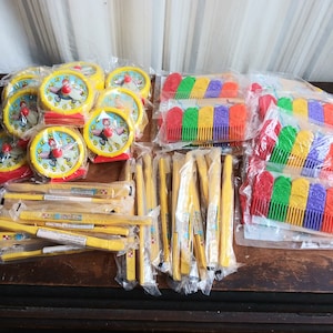 McDonald's Toys Vintage in Package 80's 90's Good Morning Happy Meal Toy Ronald McDonald Alarm Clock - McDonaldLand Comb - Toothbrush