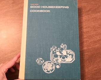 Vintage The New Good Housekeeping Cookbook 1963 Recipes Menus Food Photography & Illustration Big Book 60's Mid Century Kitchen Aqua