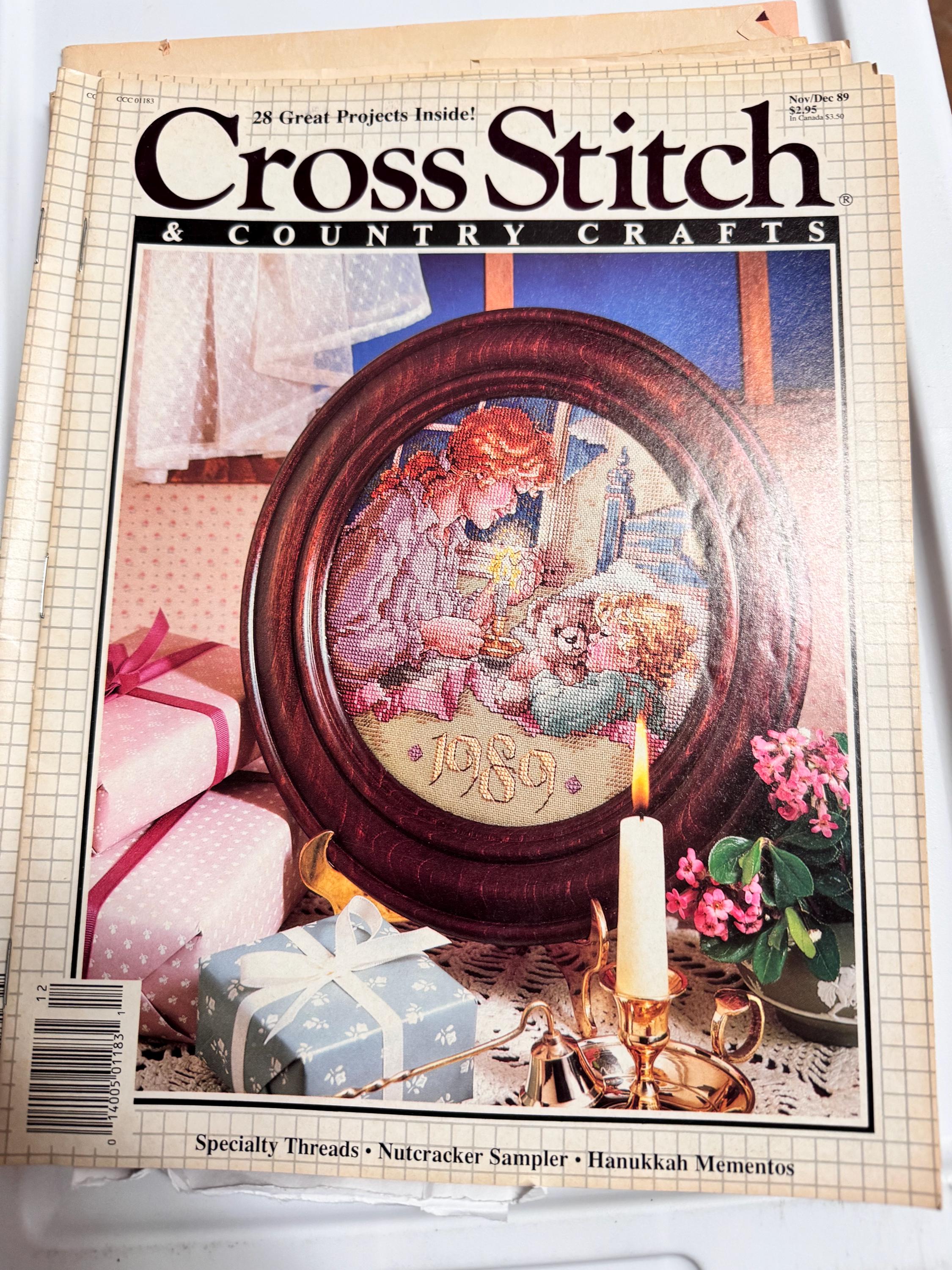 Vintage Cross Stitch Pattern Magazine, 80s-90s Sewing Projects - Etsy