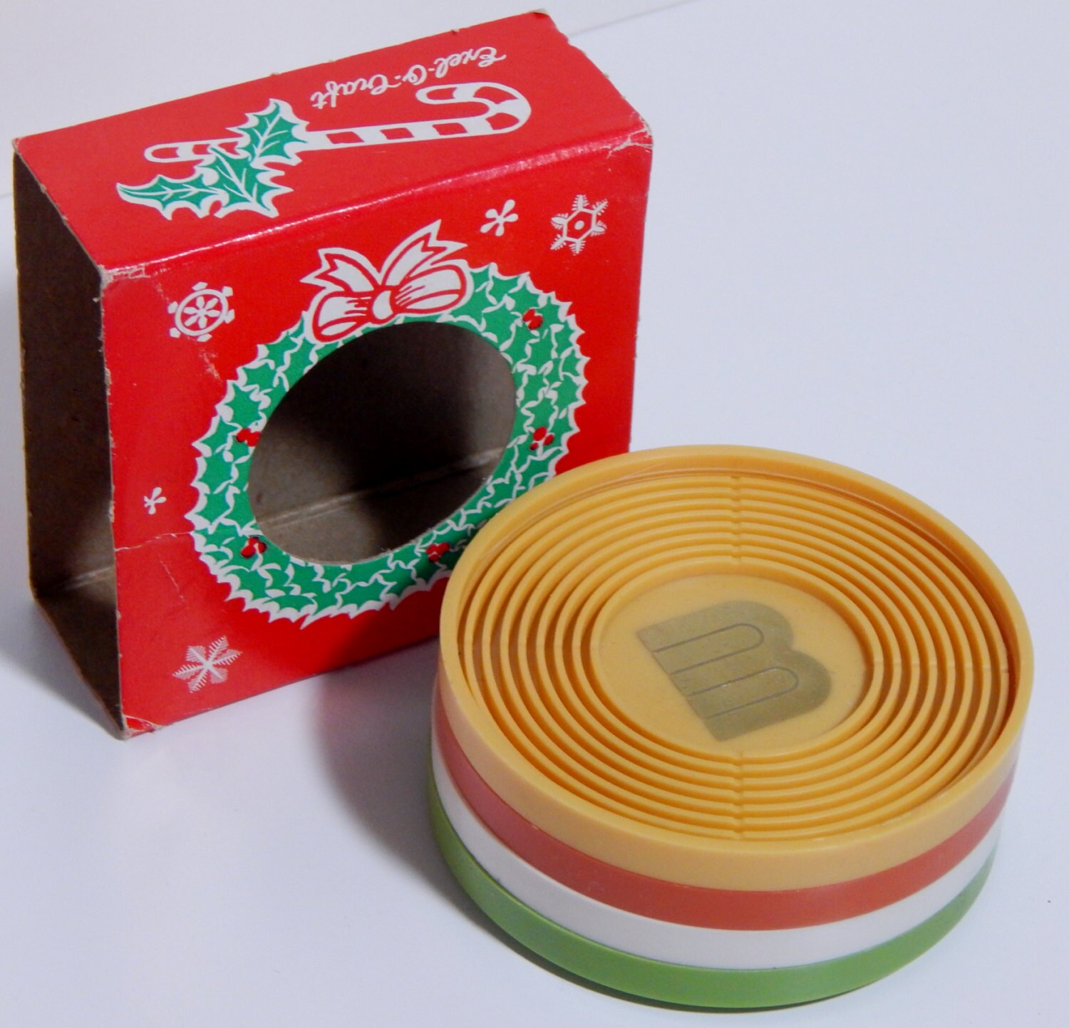 Vintage Bar Coasters Christmas Holiday Disc Coasters in Box by Etsy