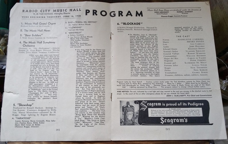 Vintage Program Showplace the Magazine of Radio City Music - Etsy