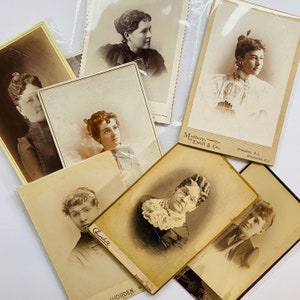 Antique Cabinet Cards | Victorian Portraits | Victorian Photos of Women | 1800s Photograph Ladies