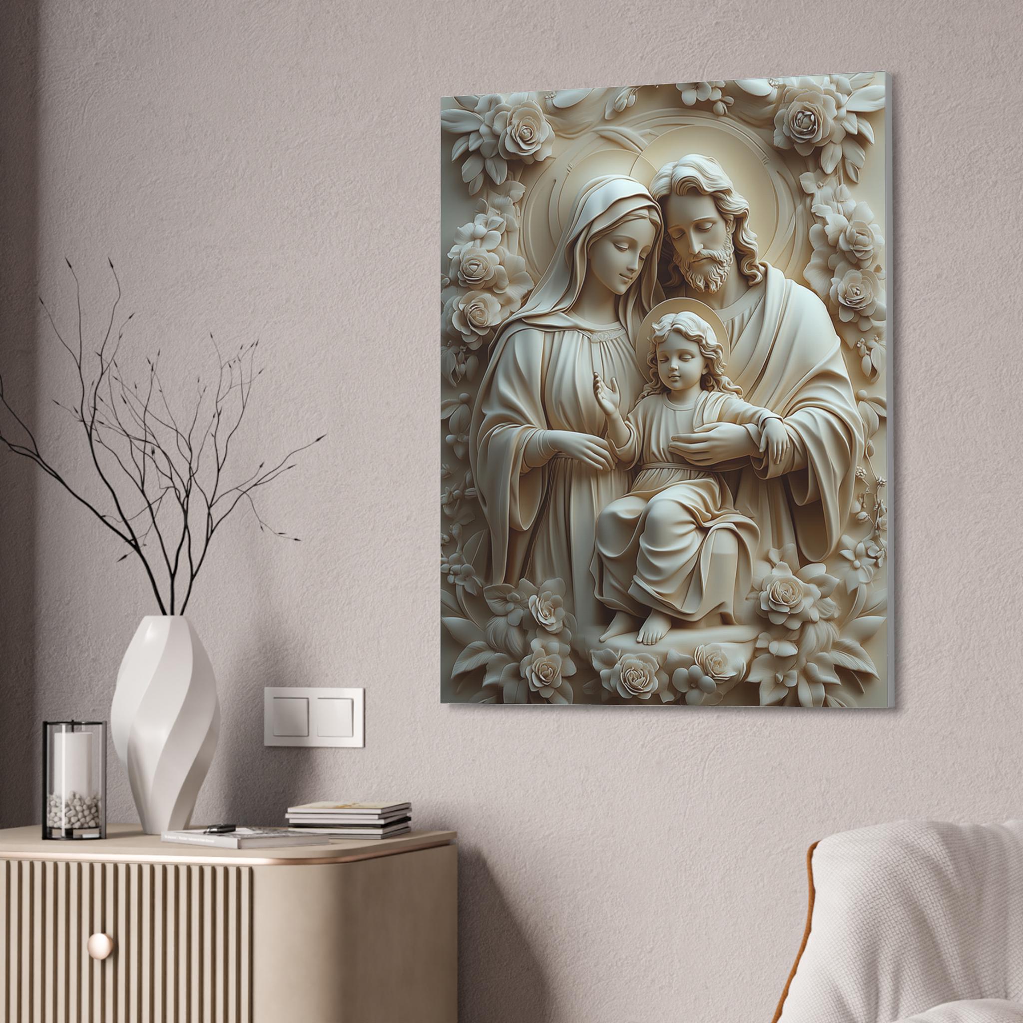 Holy Family Canvas Art: Sculpture, Christian Decor - Etsy