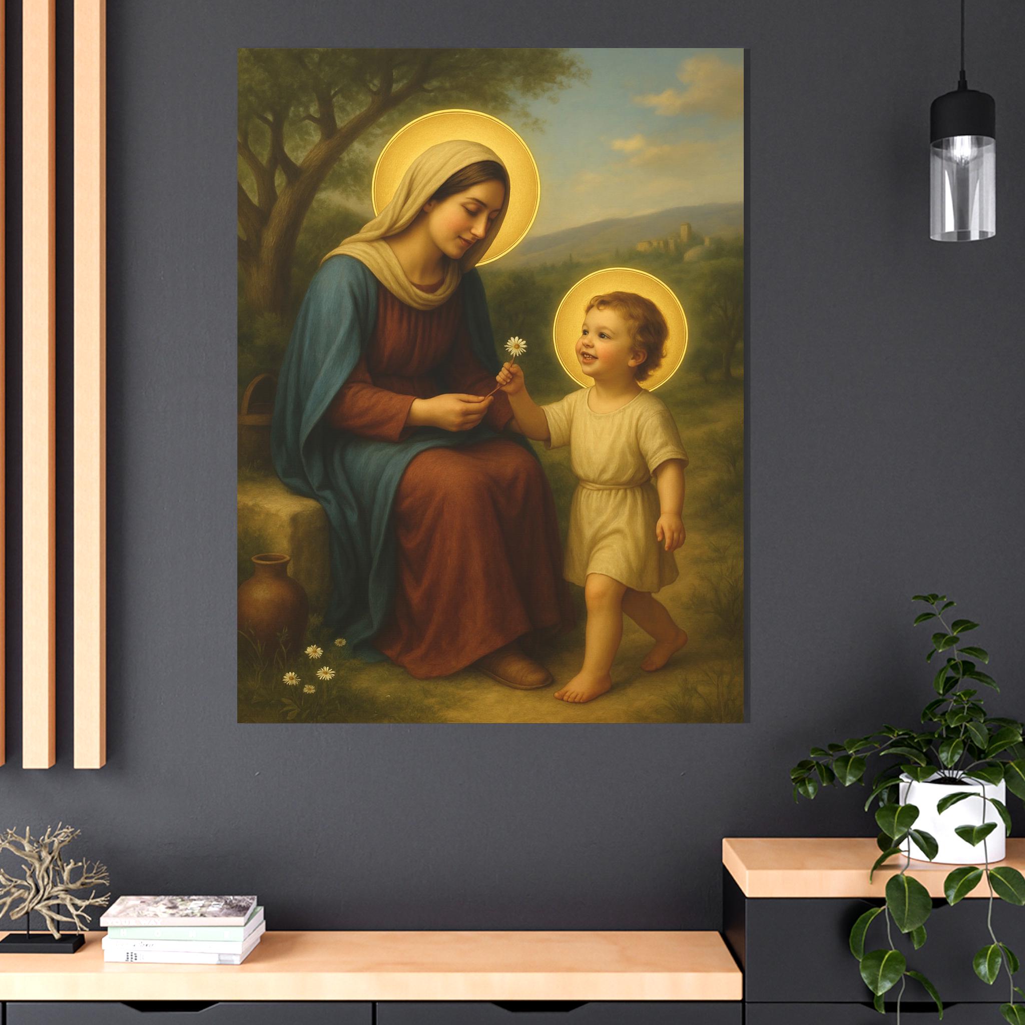Virgin Mary and Child Jesus Canvas Print, Catholic Wall Art - Etsy