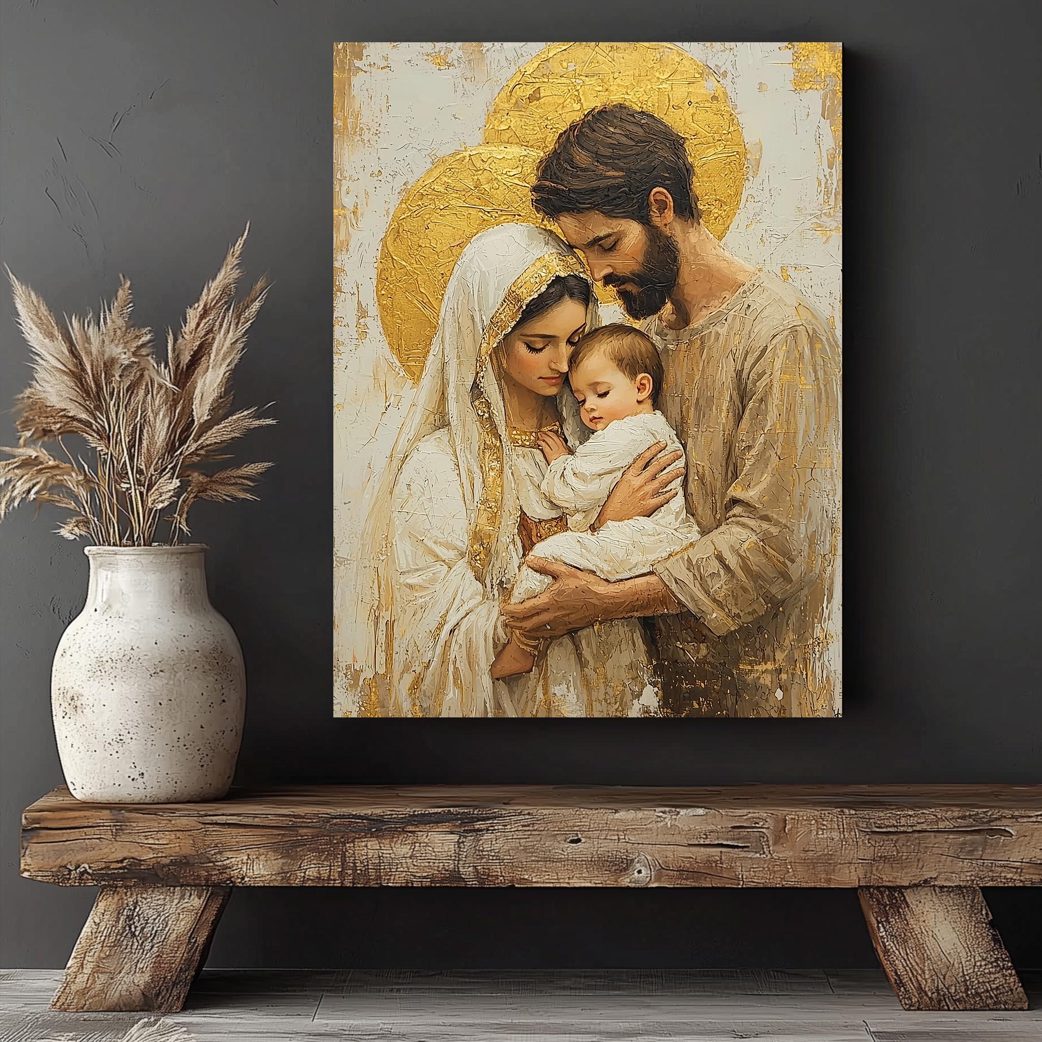 Holy Family Canvas Painting: Christian Home Decor - Etsy