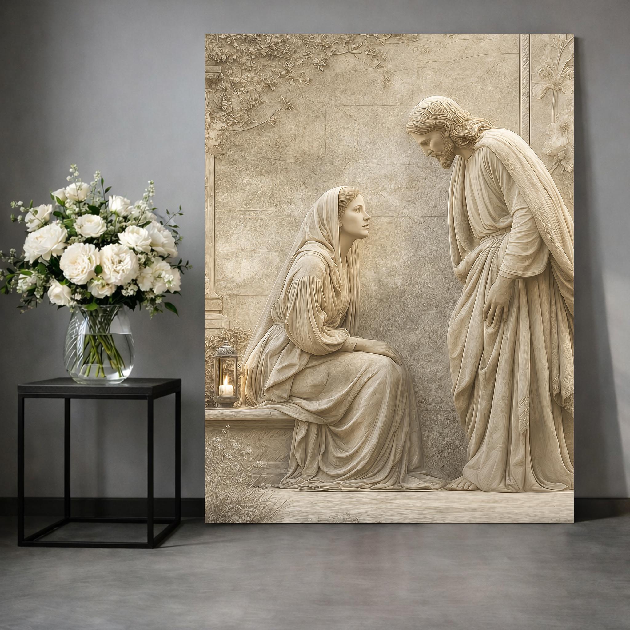 Jesus Mary Magdalene Canvas Print, Biblical Religious Home Decor - Etsy