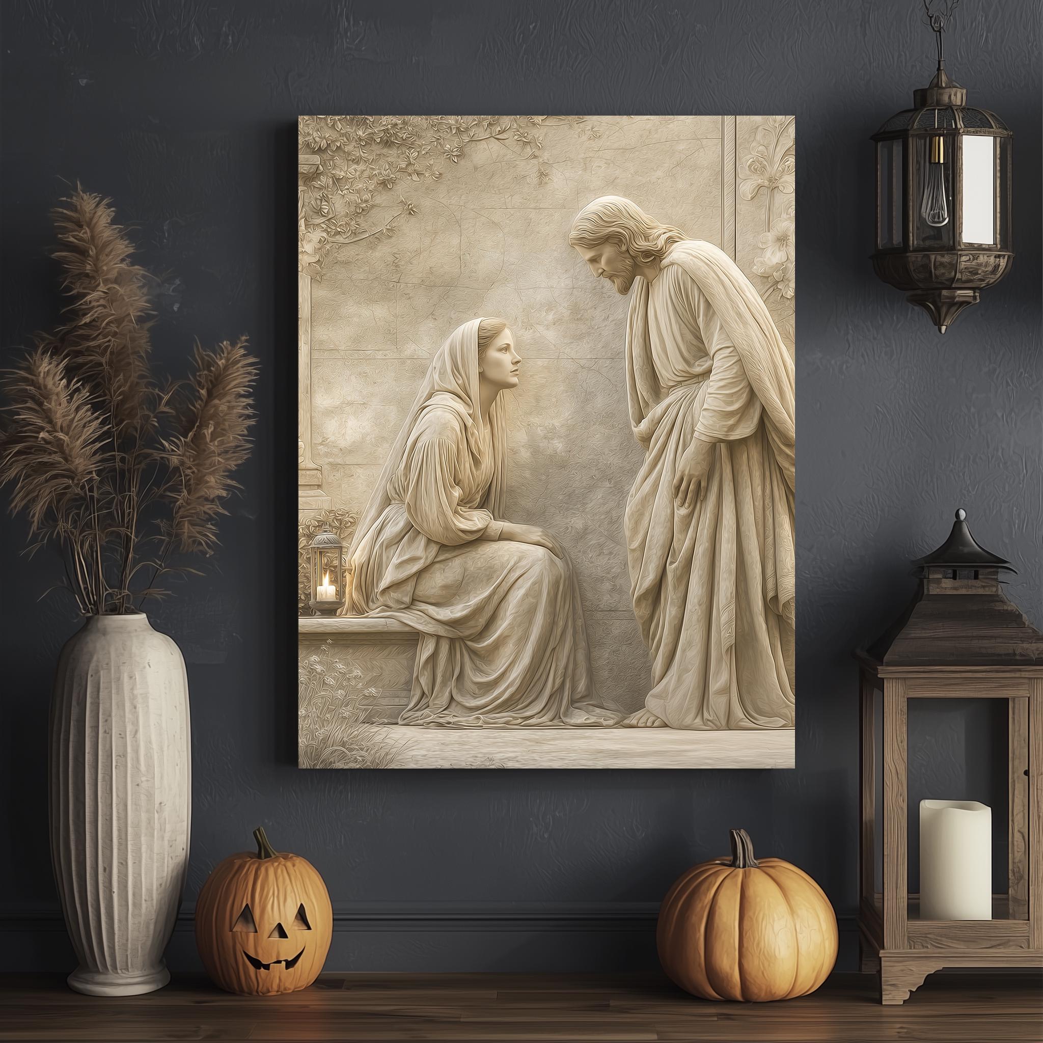 Jesus Mary Magdalene Canvas Print, Biblical Religious Home Decor - Etsy