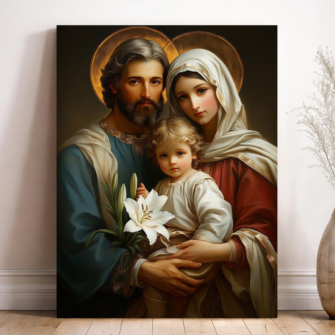 Holy Family Canvas Art, Religious Catholic Home Decor - Etsy