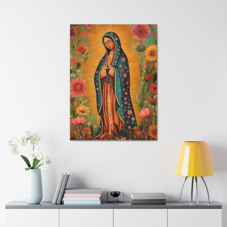 Our Lady of Guadalupe Canvas Print, Virgin Mary Sacred Art - Etsy