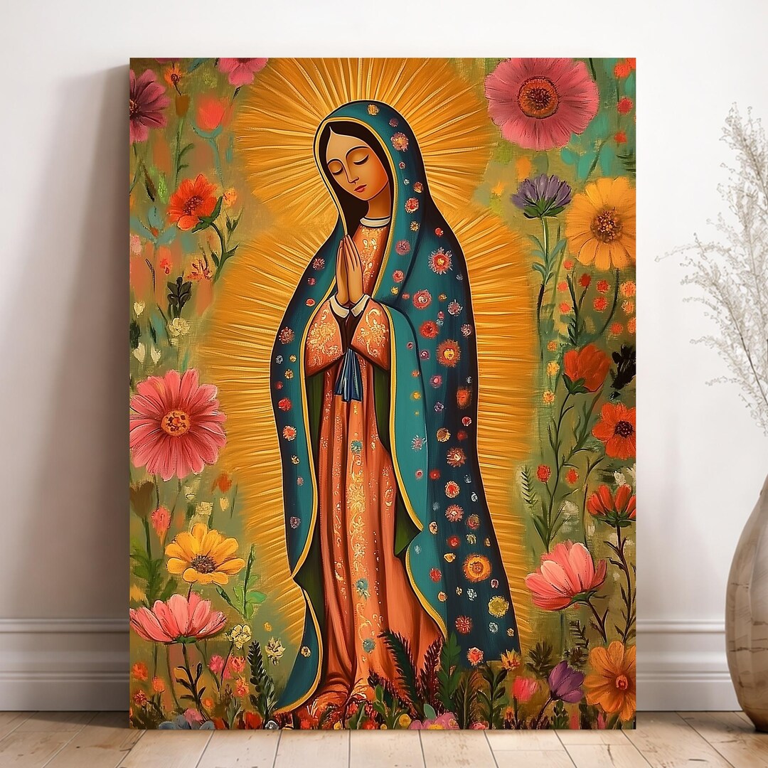 Our Lady of Guadalupe Canvas Print, Virgin Mary Sacred Art - Etsy