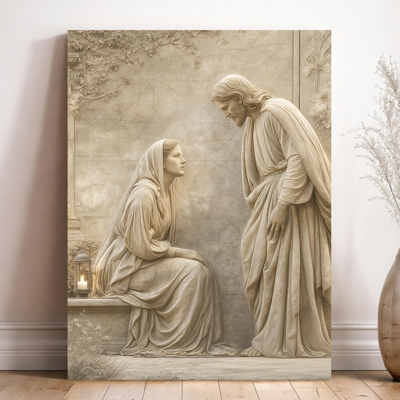 Jesus Mary Magdalene Canvas Print, Biblical Religious Home Decor - Etsy