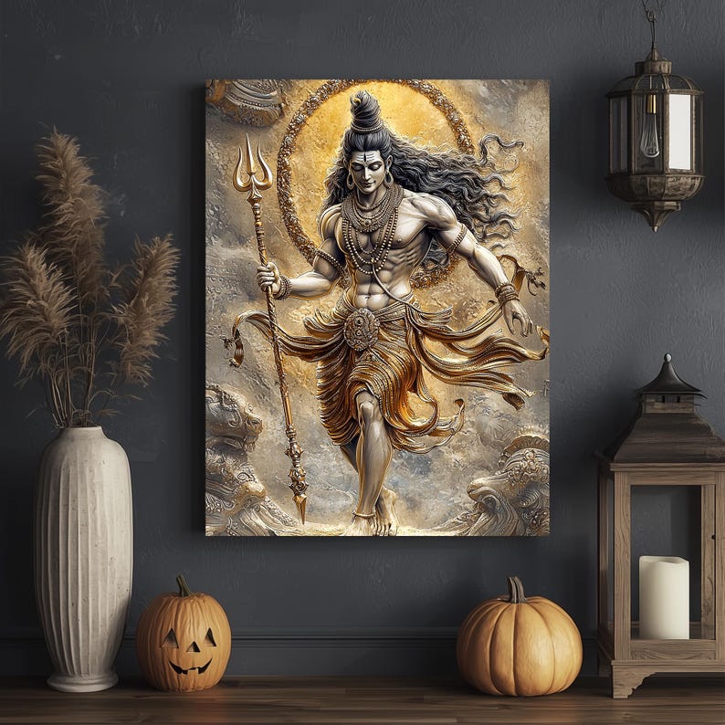Lord Shiva Tandava Canvas Print: Hindu God Dancing Wall Art - Etsy