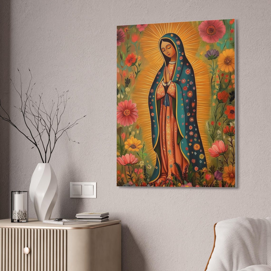 Our Lady of Guadalupe Canvas Print, Virgin Mary Sacred Art - Etsy