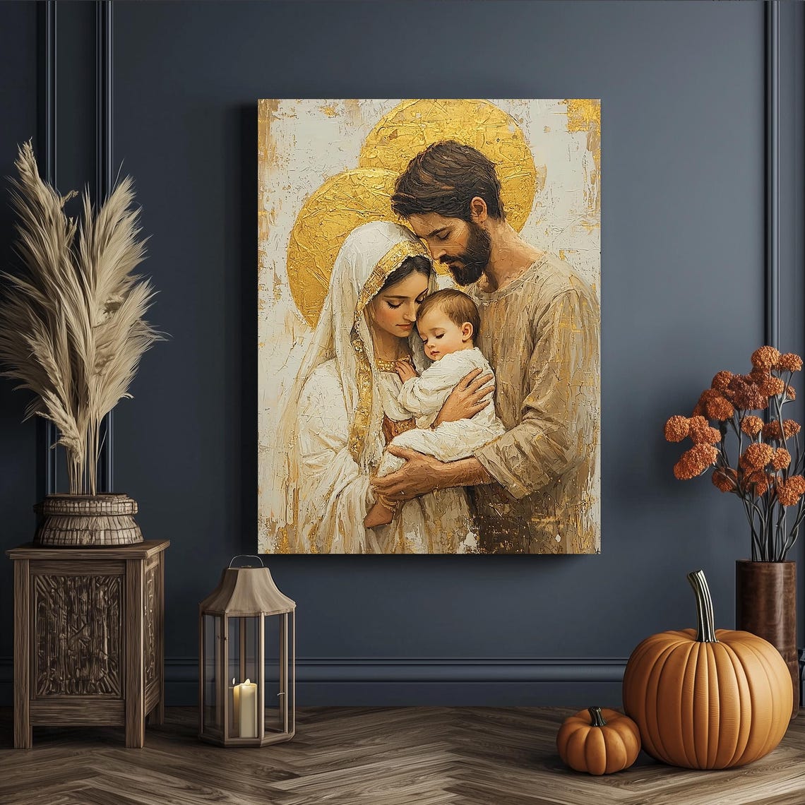 Holy Family Canvas Painting: Christian Home Decor - Etsy