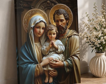 Holy Family Canvas Art – Catholic Christian Wall Art