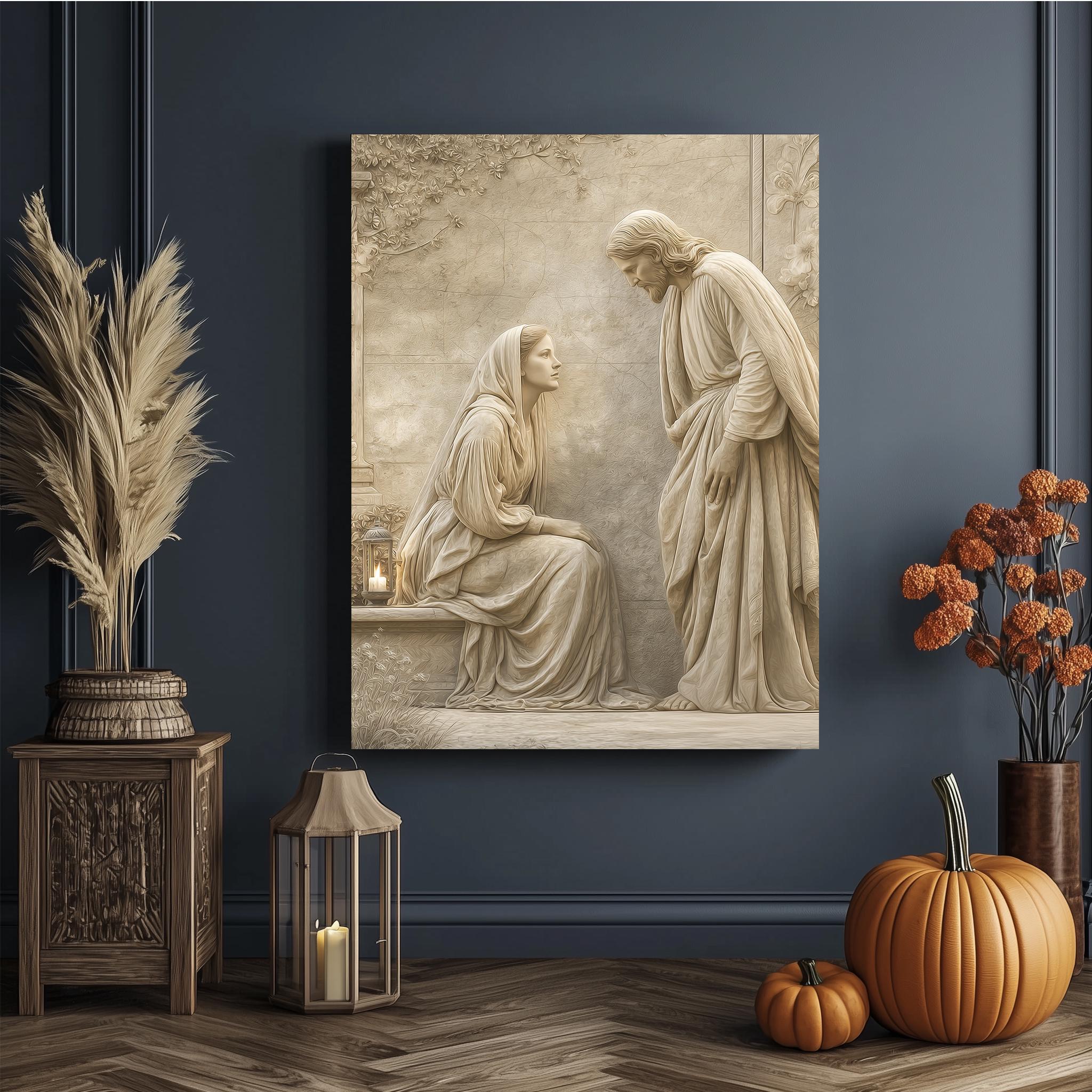 Jesus Mary Magdalene Canvas Print, Biblical Religious Home Decor - Etsy
