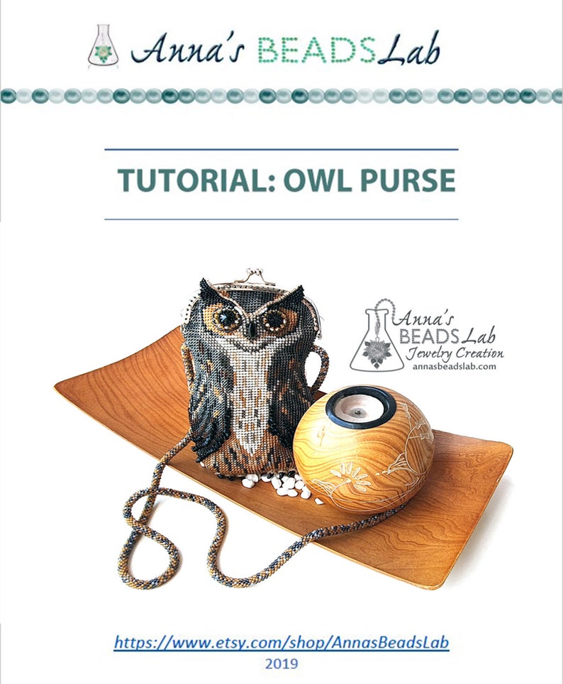 TUTORIAL for Crochet Handmade Owl Purse, PDF Instructions for personal use only, Pattern for Crochet pouch, DYI bag image 1