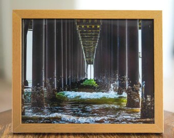 8.5x11 Horizontal Print Only – Moody Pier Photography – White Border