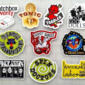 90&#39;s Alternative Sticker Pack (10 Stickers) SET 8 vinyl decals grunge punk emo rock band millennial pop nostalgia bands