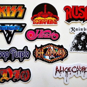 Metal / Hard Rock Sticker Pack (10 Stickers) SET 2 vinyl decals classic death hardcore punk thrash speed black emo indie legend guitar heavy