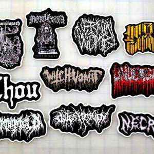 Voidgrind / Death Metal Sticker Pack (10 Stickers) vinyl decals crust punk hardcore slam black extreme band